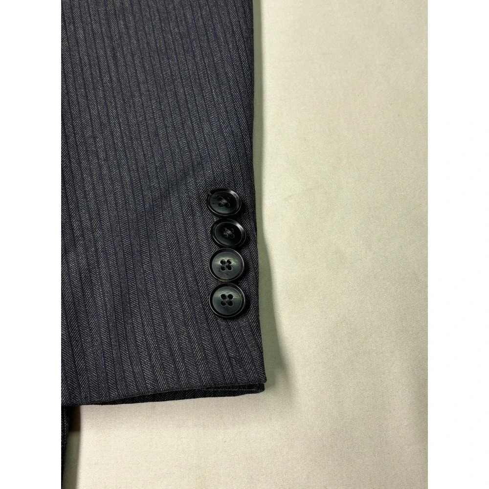 Hugo Boss The Grand Central Mens 44L Pinstripe  Grey 2 Button Suit‎ W38xL35